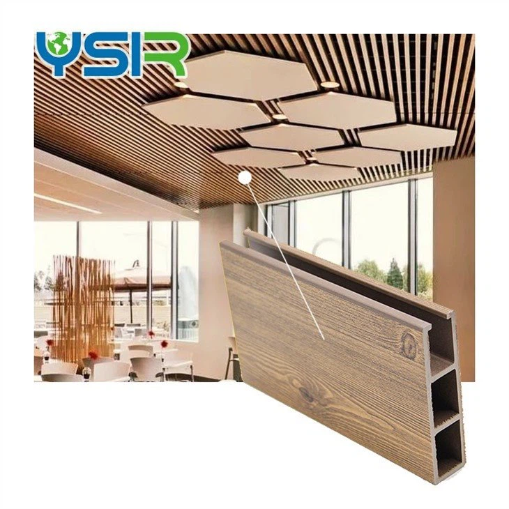 100x25mm WPC ceiling panel for indoor decoration